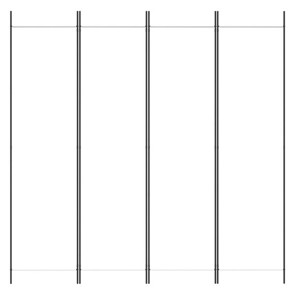 4 paneles fehér szövet térelválasztó 200 x 200 cm
