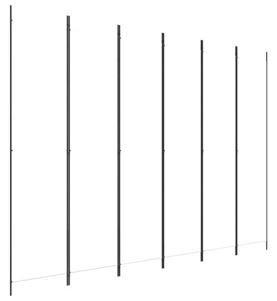 6 paneles fehér szövet térelválasztó 250 x 220 cm