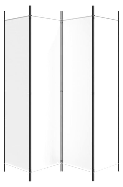 4 paneles fehér szövet térelválasztó 200 x 200 cm