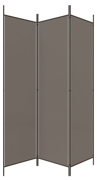 3 paneles antracitszürke szövet térelválasztó 150 x 200 cm
