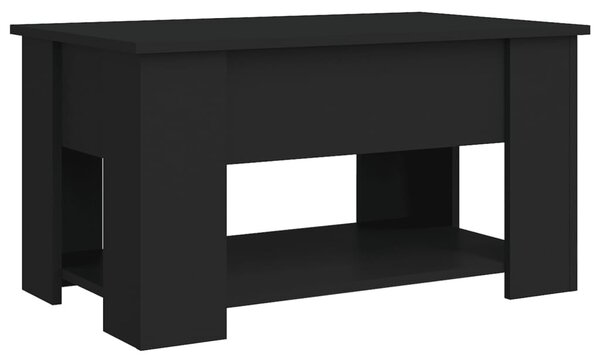Fekete szerelt fa dohányzóasztal 79 x 49 x 41 cm