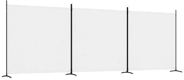 2 paneles fehér szövet térelválasztó 525x180 cm