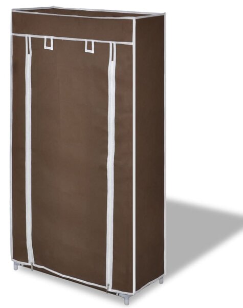 Szövet Cipősszekrény Fedeles 58 x 28 x 106 cm Barna