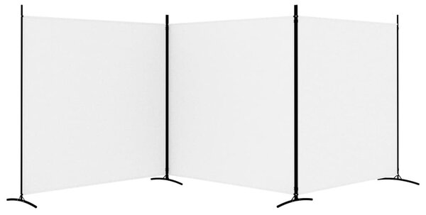 2 paneles fehér szövet térelválasztó 525x180 cm