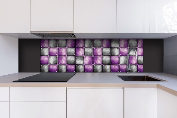 Dibond tábla a konyhapult mögött fém csempe - 180 x 60 cm ingyenes ragasztó