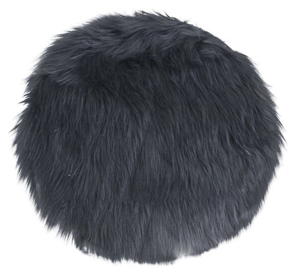 Báránybőr, műbőr, ülőpárna Ø35 cm, Szürke Színű