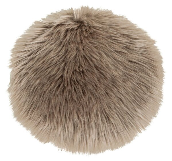 Báránybőr, műbőr, ülőpárna Ø35 cm, Krém Színű