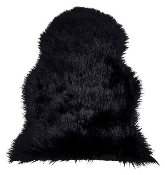 Lambskin báránybőr szőnyeg, műbőr 50x85 cm, Fekete