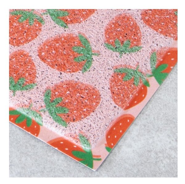 PVC lábtörlő 40x70 cm Pink Strawberry – Artsy Doormats