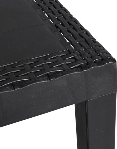 Antracitszürke PP kerti asztal 59 x 47 x 40 cm