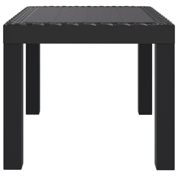 Antracitszürke PP kerti asztal 59 x 47 x 40 cm