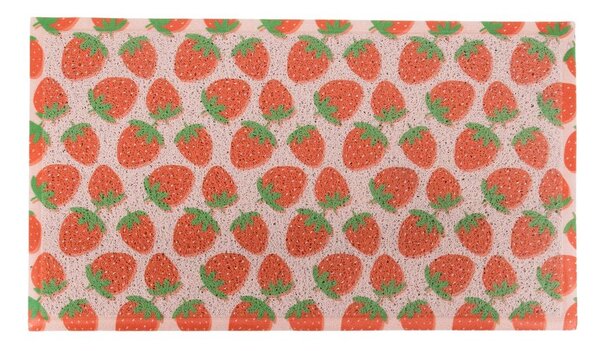 PVC lábtörlő 40x70 cm Pink Strawberry – Artsy Doormats