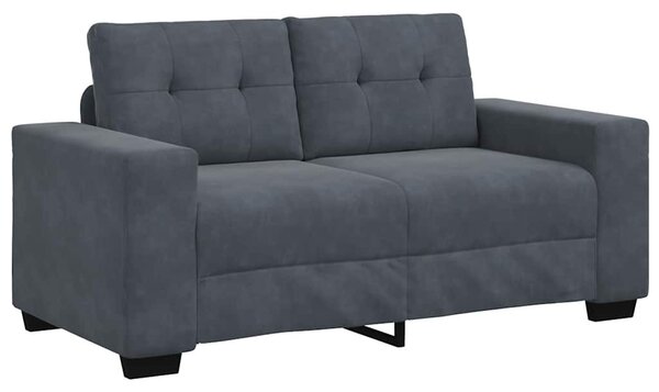 Sötétszürke bársony loveseat kanapé 160x77x82 cm