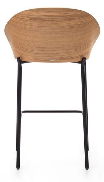 Szürke-natúr színű bárszék (ülésmagasság 65 cm) Eamy – Kave Home