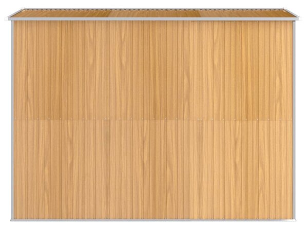 Világosbarna horganyzott acél kerti fészer 192x274x223 cm