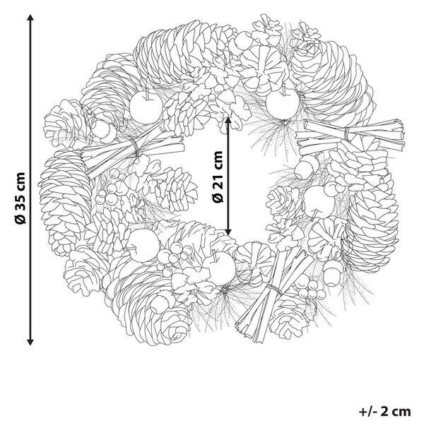 Karácsonyi koszorú NURMES 35 cm Zöld