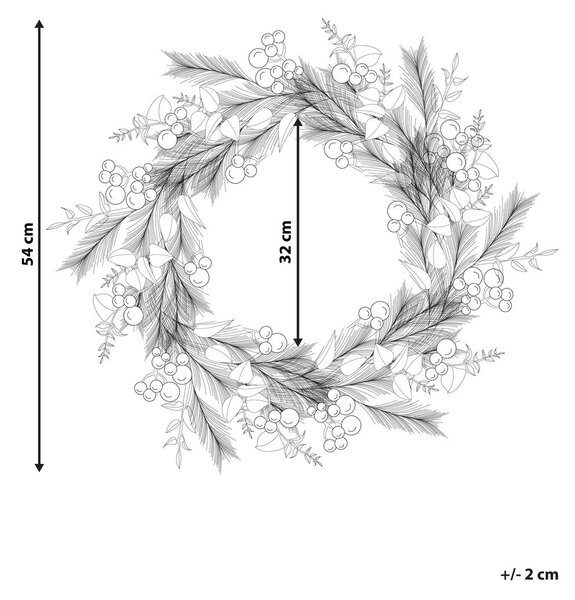Karácsonyi koszorú JURMU 54 cm Zöld