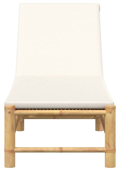 Bambusz napozóágy párnákkal 55x199x30 cm