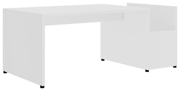 Fehér szerelt fa dohányzóasztal 90 x 45 x 35 cm