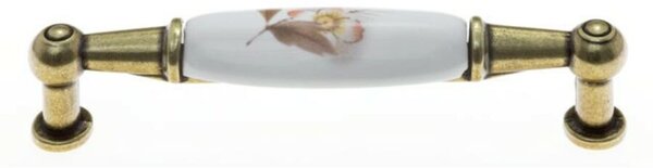 E038-96 barna virág porcelán fogantyú