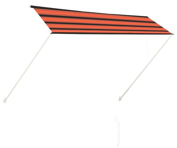 Narancssárga és barna feltekerhető napellenző 300 x 150 cm
