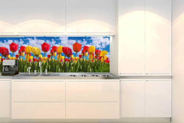Konyhai fotótapéta - tulipán mező 180 x 60 cm