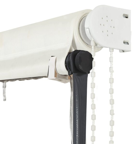 Feltekerhető krémszínű napellenző LED-del 300 x 150 cm