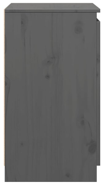 Szürke tömör fenyőfa kisszekrény 60 x 36 x 65 cm