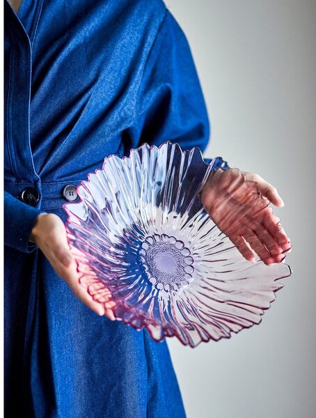 Világos rózsaszín üveg tál ø 31 cm Mariko – Bloomingville