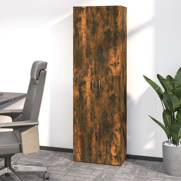 VidaXL Irodaszekrény - Füstös Tölgy - 60x32x190 cm