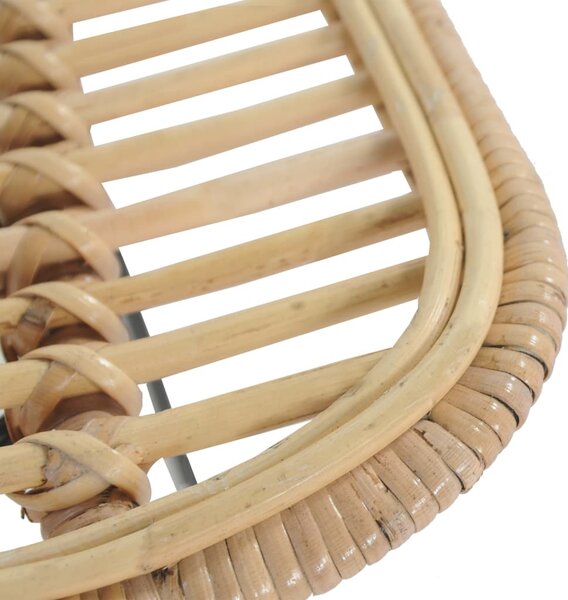 2 db természetes színű rattan bárszék