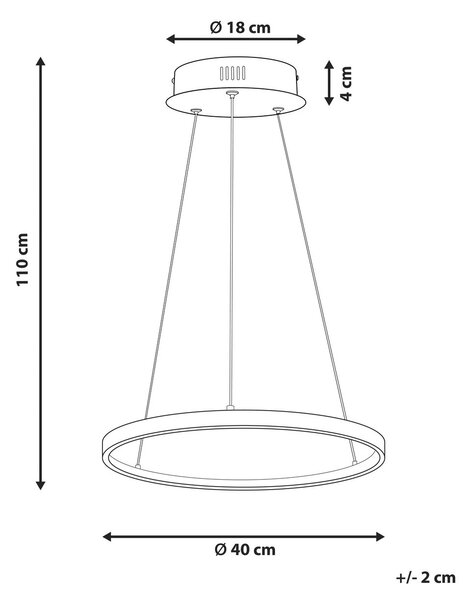 LED függőlámpa JORDAN Fém Rose gold
