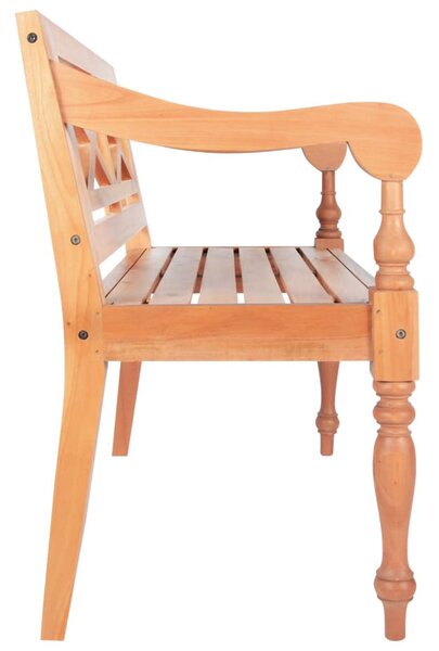 Világosbarna tömör mahagóni Batavia pad 98 cm