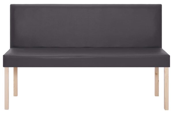 Szürke műbőr pad 139,5 cm