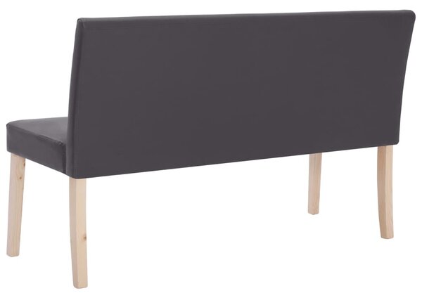 Szürke műbőr pad 139,5 cm