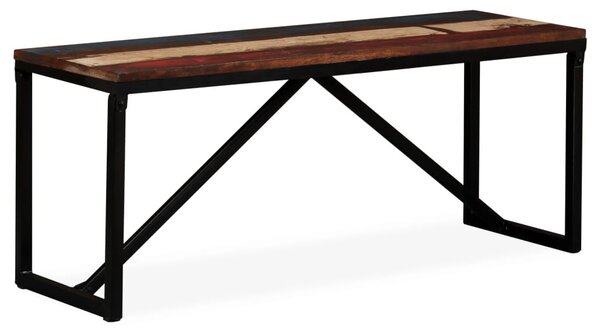 Tömör újrahasznosított fa pad 110 x 35 x 45 cm