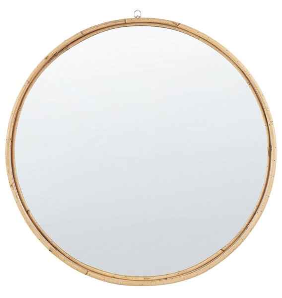 Falitükör BARUNG 60 cm 60 cm Rattan Természetes Bézs