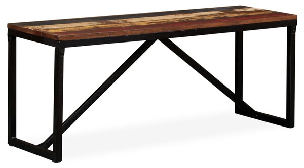Tömör újrahasznosított fa pad 110 x 35 x 45 cm