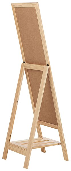 Álló tükör polccal LUISANT 145 cm Fenyő Világosbarna