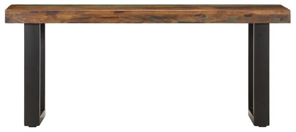 Tömör újrahasznosított fa és acél pad 110 cm