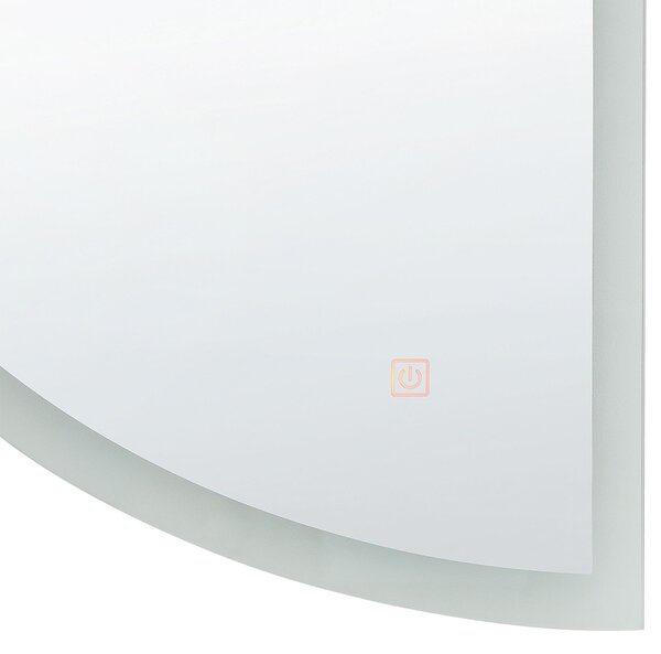 LED fürdőszobai tükör BEZONS 49 cm 80 cm Ezüst