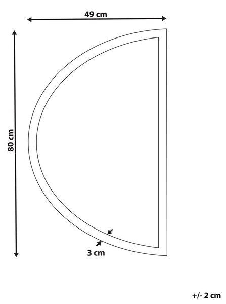 LED fürdőszobai tükör BEZONS 49 cm 80 cm Ezüst