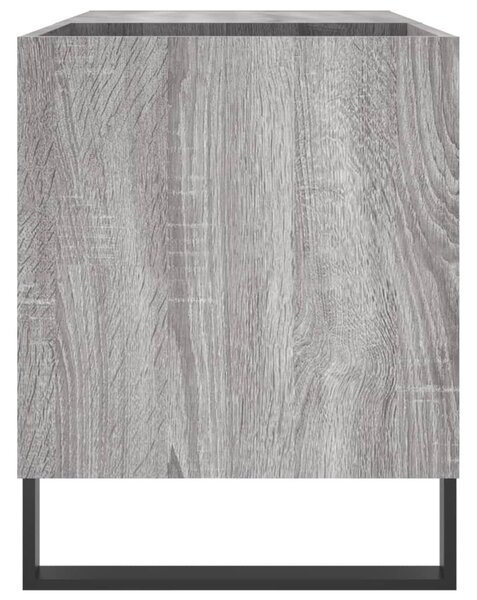 Szürke sonoma színű szerelt fa hanglemezszekrény 85x38x48 cm