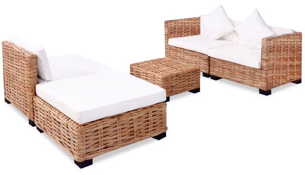 14 részes természetes rattan kanapészett