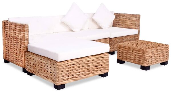 14 részes természetes rattan kanapészett