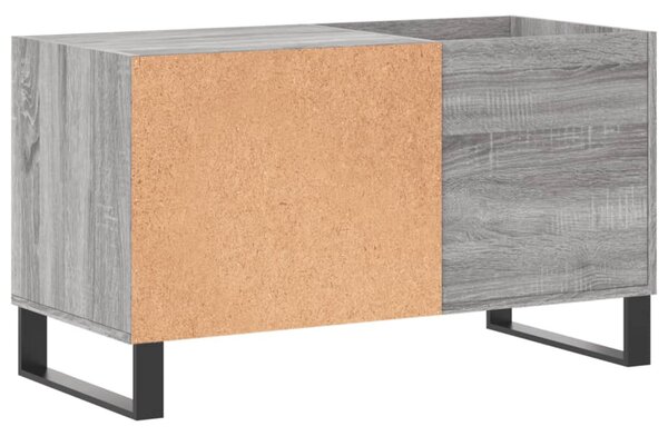 Szürke sonoma színű szerelt fa hanglemezszekrény 85x38x48 cm