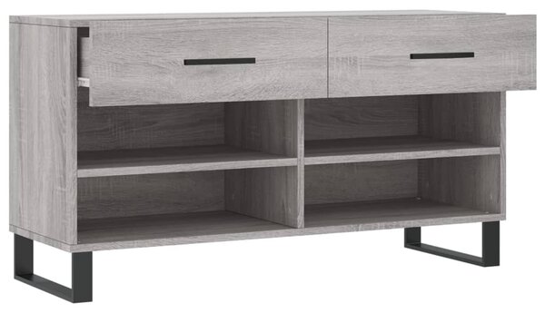 Szürke sonoma színű szerelt fa cipőpolc 102 x 35 x 55 cm