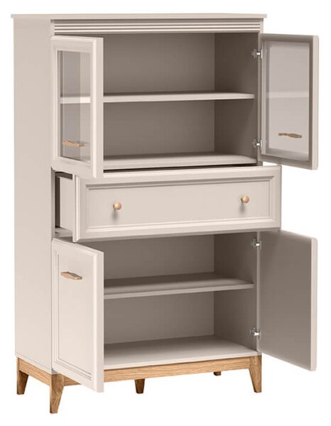 Aldabra Windsor W-5 vitrin, kasmír / természetes tölgy