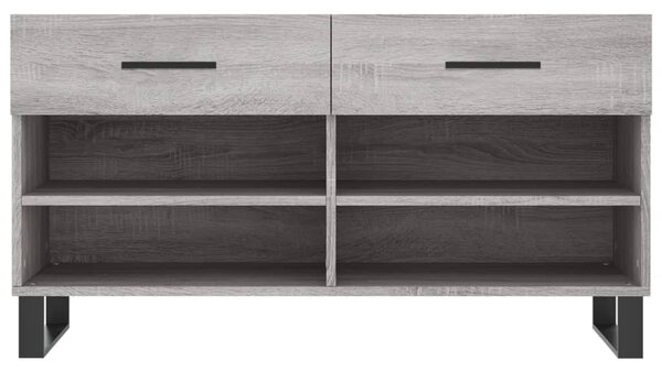 Szürke sonoma színű szerelt fa cipőpolc 102 x 35 x 55 cm