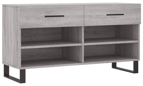 Szürke sonoma színű szerelt fa cipőpolc 102 x 35 x 55 cm